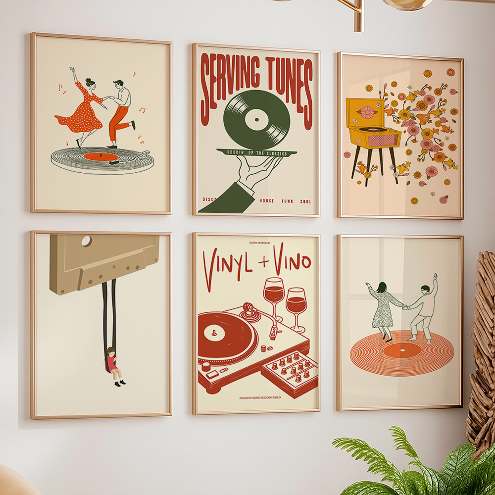 Office Furniture Loft - 1 szt. Vintage Plakat Muzyczny na