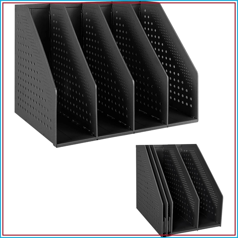 Magazine File Holder - Składany organizer na czasopisma, plastikowy, biurkowy,