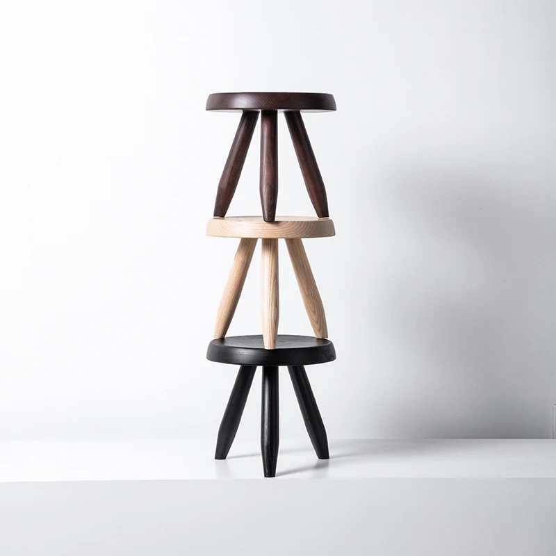 Stołek okrągły z litego drewna – Office Furniture For Sale recenzja i cena