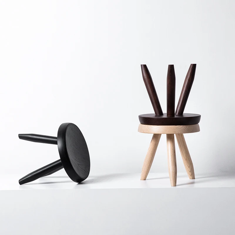 Stołek okrągły z litego drewna – Office Furniture For Sale recenzja i cena