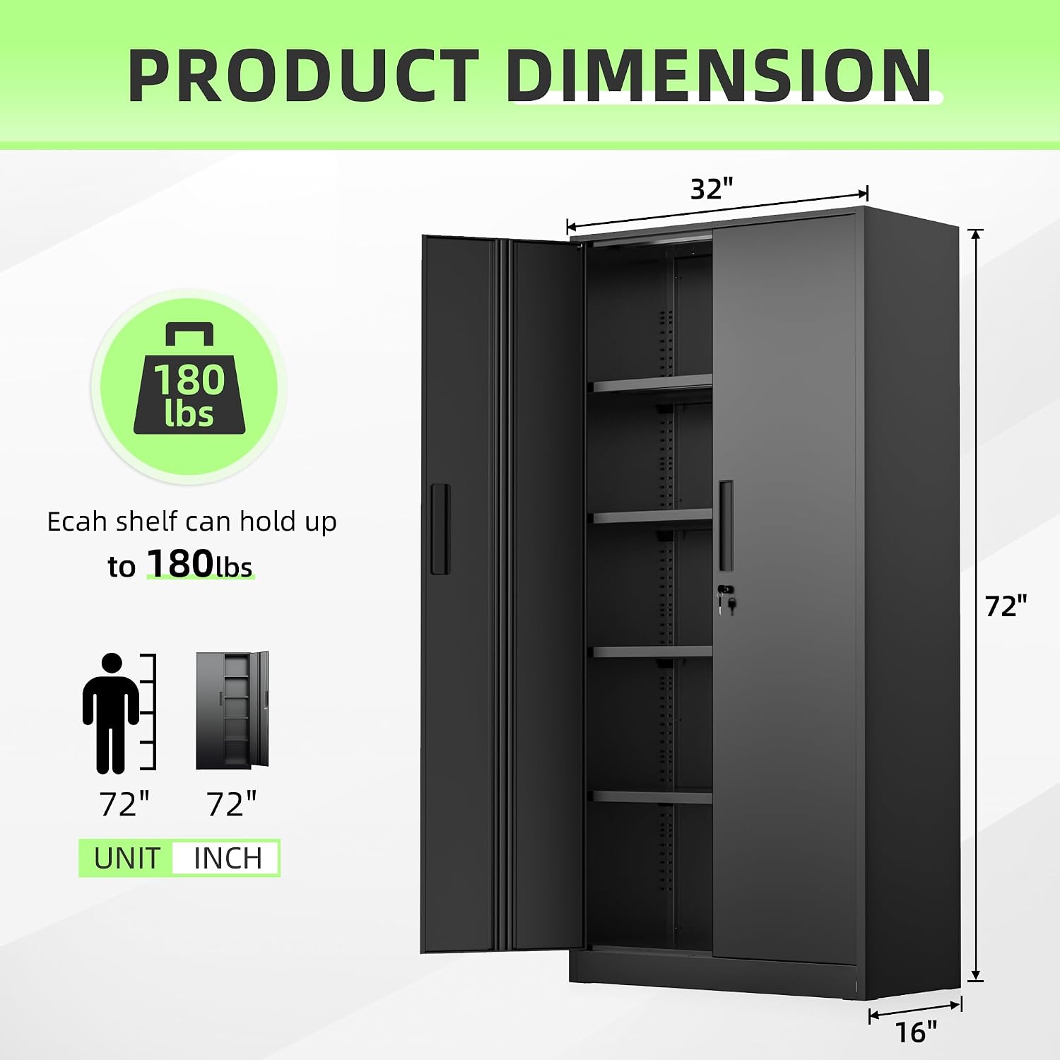 Wysoka metalowa szafa magazyno – Office Storage Cabinet recenzja i cena
