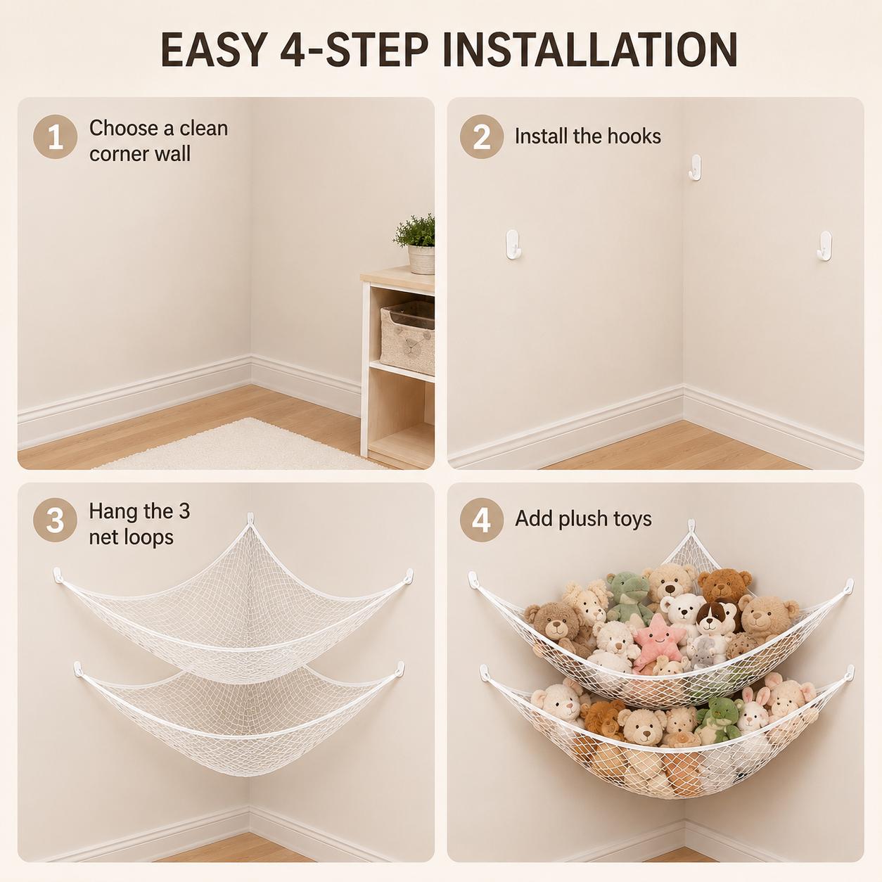 Hamak na zabawki z siatki, wis – Wall Organizer Pocket recenzja i cena