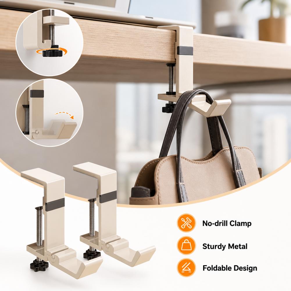 Składany haczyk na biurko bez  – Office Furniture Installation recenzja i cena